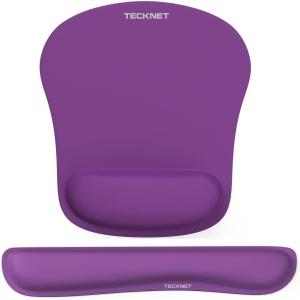 imageTECKNET Keyboard Wrist Rest and Mouse Pad with Wrist Support Memory Foam Set for ComputerLaptopMac Lightweight for Easy Typing ampamp Pain Relief Ergonomic MousepadPurple