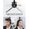imageTECKNET Bluetooth Headset Wireless Headset with Noise Canceling Microphone for Trucker OnEar Bluetooth Headset with Mute Mic for WorkBlack