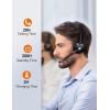imageTECKNET Bluetooth Headset Wireless Headset with Noise Canceling Microphone for Trucker OnEar Bluetooth Headset with Mute Mic for WorkBlack