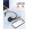 imageTECKNET Bluetooth Headset Wireless Headset with Noise Canceling Microphone for Trucker OnEar Bluetooth Headset with Mute Mic for WorkBlack