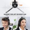 imageTECKNET Bluetooth Headset Wireless Headset with Noise Canceling Microphone for Trucker OnEar Bluetooth Headset with Mute Mic for WorkDark Grey