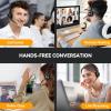 imageTECKNET Bluetooth Headset Wireless Headset with Noise Canceling Microphone for Trucker OnEar Bluetooth Headset with Mute Mic for WorkDark Grey