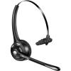 imageTECKNET Bluetooth Headset Wireless Headset with Noise Canceling Microphone for Trucker OnEar Bluetooth Headset with Mute Mic for WorkBlack