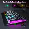 imageTECKNET Wired Gaming Keyboard 24G USB Computer Keyboards 7Color ampamp 4 Modes Backlit Whisper Quiet Switches Full Size Quiet Keyboard for Windows Desktop PC Laptop GamingBlack