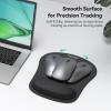 imageTECKNET Ergonomic Keyboard Wrist Rest and Mouse Pad Foldable Memory Foam Wrist Rest for Computer Keyboard Durable Mousepad for Computer Laptop Mac Lightweight for Easy Typing and Pain Relief NavyDark Black