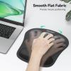 imageTECKNET Ergonomic Keyboard Wrist Rest and Mouse Pad Foldable Memory Foam Wrist Rest for Computer Keyboard Durable Mousepad for Computer Laptop Mac Lightweight for Easy Typing and Pain Relief NavyMatte Black 3in1 Wrist Rest Pad