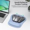imageTECKNET Ergonomic Keyboard Wrist Rest and Mouse Pad Foldable Memory Foam Wrist Rest for Computer Keyboard Durable Mousepad for Computer Laptop Mac Lightweight for Easy Typing and Pain Relief NavyMorandi Blue