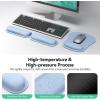 imageTECKNET Ergonomic Keyboard Wrist Rest and Mouse Pad Foldable Memory Foam Wrist Rest for Computer Keyboard Durable Mousepad for Computer Laptop Mac Lightweight for Easy Typing and Pain Relief NavyMorandi Blue