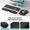 imageTECKNET Ergonomic Keyboard Wrist Rest and Mouse Pad Foldable Memory Foam Wrist Rest for Computer Keyboard Durable Mousepad for Computer Laptop Mac Lightweight for Easy Typing and Pain Relief NavyDark Black
