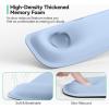 imageTECKNET Ergonomic Keyboard Wrist Rest and Mouse Pad Foldable Memory Foam Wrist Rest for Computer Keyboard Durable Mousepad for Computer Laptop Mac Lightweight for Easy Typing and Pain Relief NavyMorandi Blue
