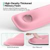 imageTECKNET Ergonomic Keyboard Wrist Rest and Mouse Pad Foldable Memory Foam Wrist Rest for Computer Keyboard Durable Mousepad for Computer Laptop Mac Lightweight for Easy Typing and Pain Relief NavyMorandi Pink
