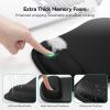 imageTECKNET Ergonomic Keyboard Wrist Rest and Mouse Pad Foldable Memory Foam Wrist Rest for Computer Keyboard Durable Mousepad for Computer Laptop Mac Lightweight for Easy Typing and Pain Relief NavyMatte Black 3in1 Wrist Rest Pad