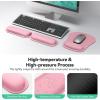 imageTECKNET Ergonomic Keyboard Wrist Rest and Mouse Pad Foldable Memory Foam Wrist Rest for Computer Keyboard Durable Mousepad for Computer Laptop Mac Lightweight for Easy Typing and Pain Relief NavyMorandi Pink