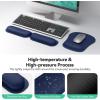 imageTECKNET Ergonomic Keyboard Wrist Rest and Mouse Pad Foldable Memory Foam Wrist Rest for Computer Keyboard Durable Mousepad for Computer Laptop Mac Lightweight for Easy Typing and Pain Relief NavyNavy