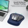 imageTECKNET Ergonomic Keyboard Wrist Rest and Mouse Pad Foldable Memory Foam Wrist Rest for Computer Keyboard Durable Mousepad for Computer Laptop Mac Lightweight for Easy Typing and Pain Relief NavyNavy