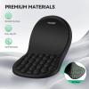 imageTECKNET Ergonomic Mouse Pad with Wrist Rest Soft Mousepad with Massage Design Memory Foam and NonSlip PU Base for Pain Relief Gaming Mouse Pad for Desk Home Office 12x8 Inches BlackBlack