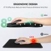 imageTECKNET Ergonomic Mouse Pad with Wrist Rest Soft Mousepad with Massage Design Memory Foam and NonSlip PU Base for Pain Relief Gaming Mouse Pad for Desk Home Office 12x8 Inches BlackBlack