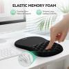 imageTECKNET Ergonomic Mouse Pad with Wrist Rest Soft Mousepad with Massage Design Memory Foam and NonSlip PU Base for Pain Relief Gaming Mouse Pad for Desk Home Office 12x8 Inches BlackBlack