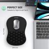 imageTECKNET Ergonomic Mouse Pad with Wrist Rest Soft Mousepad with Massage Design Memory Foam and NonSlip PU Base for Pain Relief Gaming Mouse Pad for Desk Home Office 12x8 Inches BlackBlack