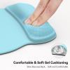 imageTECKNET Gel Mouse Pad with Wrist Rest Ergonomic Office Mousepad with Wrist Support  NonSlip ampamp Smooth Surface Comfortable Desk Accessories Mat for Office Gaming and Study  GradientLTBlue