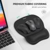 imageTECKNET Gel Mouse Pad with Wrist Rest Ergonomic Office Mousepad with Wrist Support  NonSlip ampamp Smooth Surface Comfortable Desk Accessories Mat for Office Gaming and Study  GradientCharcoal Black