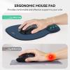 imageTECKNET Gel Mouse Pad with Wrist Rest Ergonomic Office Mousepad with Wrist Support  NonSlip ampamp Smooth Surface Comfortable Desk Accessories Mat for Office Gaming and Study  GradientNavy