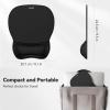 imageTECKNET Gel Mouse Pad with Wrist Rest Ergonomic Office Mousepad with Wrist Support  NonSlip ampamp Smooth Surface Comfortable Desk Accessories Mat for Office Gaming and Study  GradientCharcoal Black