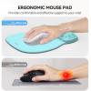 imageTECKNET Gel Mouse Pad with Wrist Rest Ergonomic Office Mousepad with Wrist Support  NonSlip ampamp Smooth Surface Comfortable Desk Accessories Mat for Office Gaming and Study  GradientLTBlue