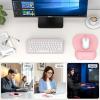 imageTECKNET Gel Mouse Pad with Wrist Rest Ergonomic Office Mousepad with Wrist Support  NonSlip ampamp Smooth Surface Comfortable Desk Accessories Mat for Office Gaming and Study  GradientPINK