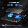 imageTECKNET Laptop Cooling Pad 12quot156quot Laptop Cooler Gaming Laptop Cooling Stand Wind Speed Adjustable 2 USB Powered Laptop Fan Cooling Pad for Laptop Within 16 Inch RedBlue
