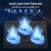 imageTECKNET Laptop Cooling Pad Portable Slim Quiet USB Powered Laptop Notebook Cooler Cooling Pad Stand Chill Mat with 3 Blue LED Fans Fits 1217 Inches WhiteBlack