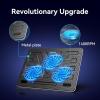 imageTECKNET Laptop Cooling Pad Portable Slim Quiet USB Powered Laptop Notebook Cooler Cooling Pad Stand Chill Mat with 3 Blue LED Fans Fits 1217 Inches WhiteWhite