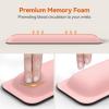 imageTECKNET Wrist Rest for Computer Keyboard Thicken Memory Foam Wrist Support Pad for Keyboard Ergonomic Palm Rest for Pain Relief AntiSlip Rubber Base 17x33 in 1 inch 25mm BlackPink