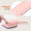 imageTECKNET Wrist Rest for Computer Keyboard Thicken Memory Foam Wrist Support Pad for Keyboard Ergonomic Palm Rest for Pain Relief AntiSlip Rubber Base 17x33 in 1 inch 25mm BlackPink