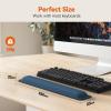 imageTECKNET Wrist Rest for Computer Keyboard Thicken Memory Foam Wrist Support Pad for Keyboard Ergonomic Palm Rest for Pain Relief AntiSlip Rubber Base 17x33 in 1 inch 25mm BlackBlue