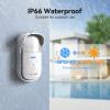 imageTECKNET SelfPowered Wireless Doorbell Kit  PlugThrough Door Bell with RGB Light 60 Chimes ampamp 5 Volume Levels IP66 Waterproof Classroom Doorbell 1000ft Range Doorbells for HomeOffice1 Button  1 Plugthrough Receiver  RGB White