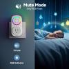 imageTECKNET SelfPowered Wireless Doorbell Kit  PlugThrough Door Bell with RGB Light 60 Chimes ampamp 5 Volume Levels IP66 Waterproof Classroom Doorbell 1000ft Range Doorbells for HomeOffice1 Button  1 Plugthrough Receiver  RGB White