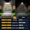 imageTECKNET 4200Lm 416 LED Solar Lights Outdoor Waterproof 300 Angle ampamp 3 Lighting Modes Motion Sensor Outdoor Lights 2 Pack Security Solar Light IP66 for Fence Front Door Yard Deck Garden Garage1 Pack  Cool White
