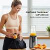 imageTECKNET 600W Smoothie Blender Portable Blender for Smoothies and Shakes Countertop and Personal Bullet Grinder Combo for Kitchen with 2 BPAFree Cup Frozen Fruit Drinks and SaucesGray