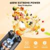 imageTECKNET 600W Smoothie Blender Portable Blender for Smoothies and Shakes Countertop and Personal Bullet Grinder Combo for Kitchen with 2 BPAFree Cup Frozen Fruit Drinks and SaucesGray