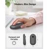 imageTECKNET Bluetooth Mouse 24G Silent Wireless Mouse for 2 ModesBT305024Ghz Contoured Grip with USB Receiver Quiet Click Portable Compatible with PC Chromebook Mac  PinkGrey