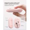 imageTECKNET Bluetooth Mouse 24G Silent Wireless Mouse for 2 ModesBT305024Ghz Contoured Grip with USB Receiver Quiet Click Portable Compatible with PC Chromebook Mac  PinkPink