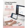 imageTECKNET Bluetooth Mouse 24G Silent Wireless Mouse for 2 ModesBT305024Ghz Contoured Grip with USB Receiver Quiet Click Portable Compatible with PC Chromebook Mac  PinkPink