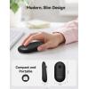 imageTECKNET Bluetooth Mouse 24G Silent Wireless Mouse for 2 ModesBT305024Ghz Contoured Grip with USB Receiver Quiet Click Portable Compatible with PC Chromebook Mac  PinkBlack