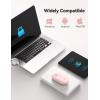 imageTECKNET Bluetooth Mouse 24G Silent Wireless Mouse for 2 ModesBT305024Ghz Contoured Grip with USB Receiver Quiet Click Portable Compatible with PC Chromebook Mac  PinkPink