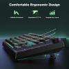 imageTECKNET Gaming Keyboard 75 Wired Keyboard RGB Backlit 82Keys with Volume Knob Control 26 Keys Antighosting Whisper Quiet Gaming Switch Travel Friendly for Windows Laptop PC MacGreyGrey