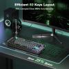 imageTECKNET Gaming Keyboard 75 Wired Keyboard RGB Backlit 82Keys with Volume Knob Control 26 Keys Antighosting Whisper Quiet Gaming Switch Travel Friendly for Windows Laptop PC MacGreyGrey