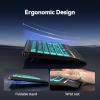 imageTECKNET Large Print Backlit Keyboard Wired USBA Computer Keyboard with Wrist Rest 7Color Backlit Oversized Letter Keys Easy to See PlugandPlay Silent Foldable Stands for WindowsPCLaptopGreen