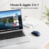 imageTECKNET Rechargeable Jiggler Wireless Mouse BT5030 ampamp 24G 4800 DPI Silent USB A ampamp Bluetooth Mouse 6 Buttons Wide Compatibility  BlackBlue