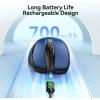 imageTECKNET Rechargeable Jiggler Wireless Mouse BT5030 ampamp 24G 4800 DPI Silent USB A ampamp Bluetooth Mouse 6 Buttons Wide Compatibility  BlackBlue